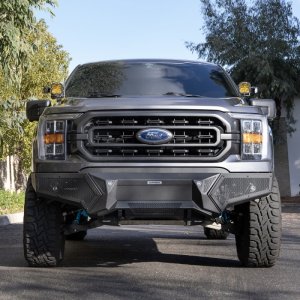 Ford F-150 Bumper - Front - Go Rhino - Element with Power Bar - Textured Black - `21-`23 Ford F-150 Bumper - Front - Go Rhino - Element with Power Bar - Textured Black - `21-`23